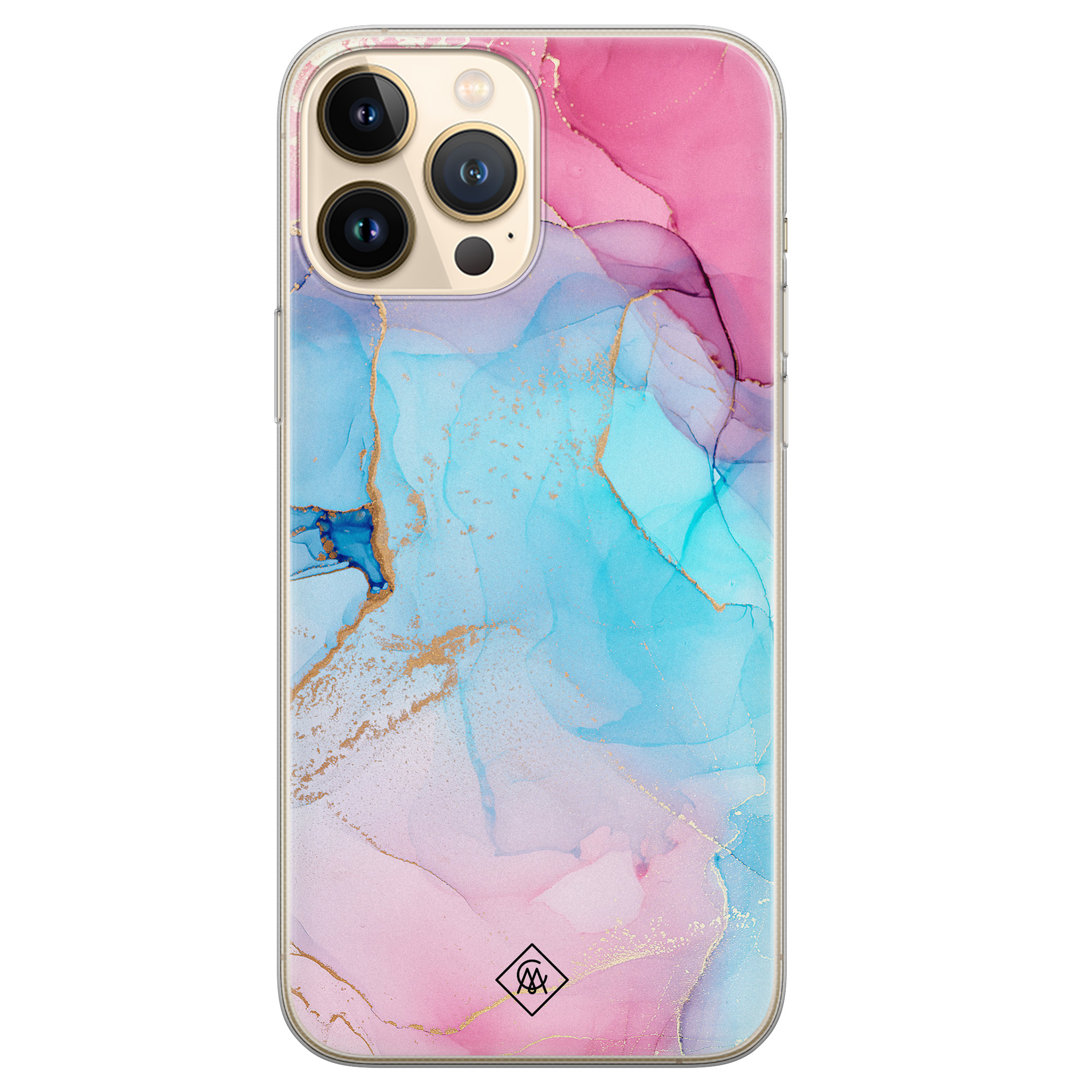 iPhone 13 Pro Max siliconen hoesje Marble colorbomb