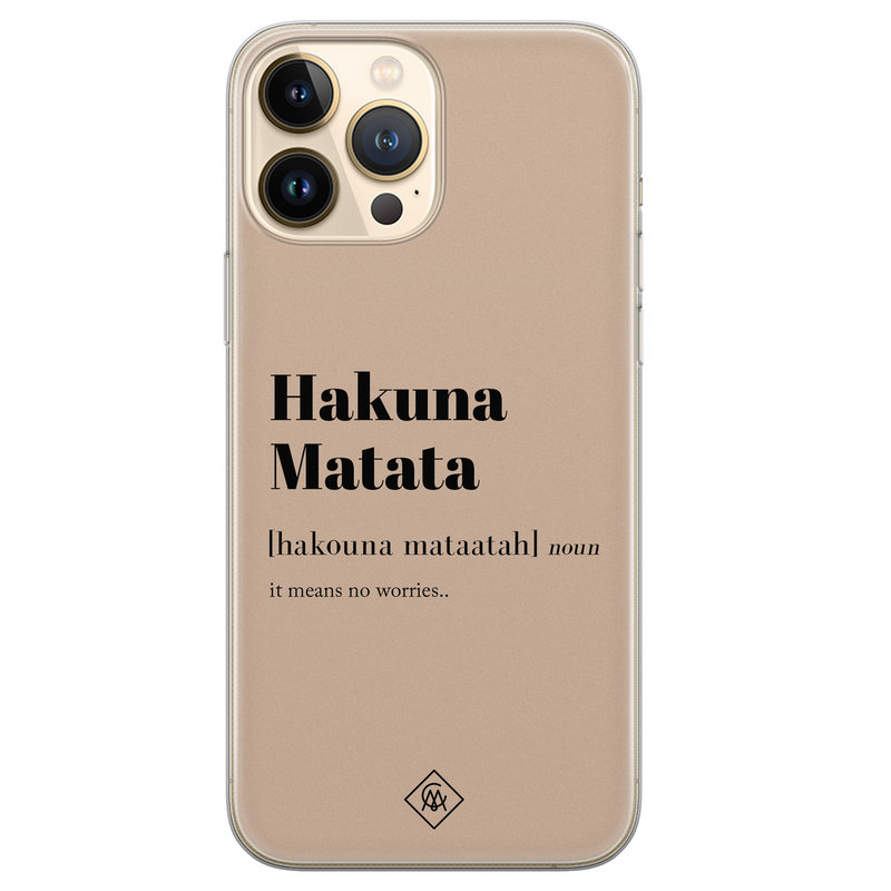 Casimoda iPhone 13 Pro Max siliconen hoesje - Hakuna matata