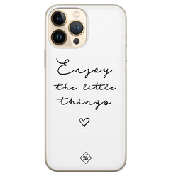 Casimoda iPhone 13 Pro Max siliconen hoesje - Enjoy life