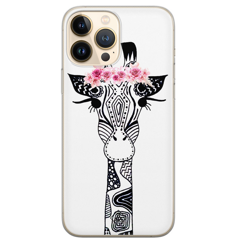 Casimoda iPhone 13 Pro Max siliconen hoesje - Giraffe