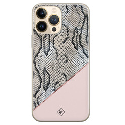 Casimoda iPhone 13 Pro Max siliconen hoesje - Snake print