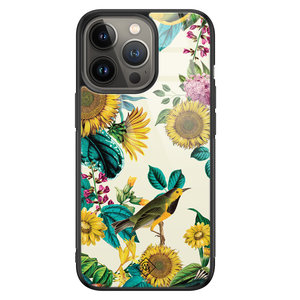 Casimoda iPhone 13 Pro glazen hardcase - Sunflowers
