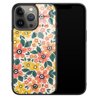 Casimoda iPhone 13 Pro glazen hardcase - Blossom