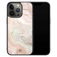 Casimoda iPhone 13 Pro glazen hardcase - Marmer waves
