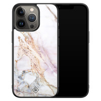 Casimoda iPhone 13 Pro glazen hardcase - Parelmoer marmer
