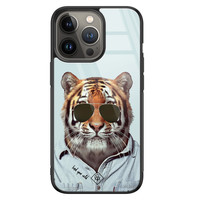 Casimoda iPhone 13 Pro glazen hardcase - Tijger wild