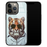 Casimoda iPhone 13 Pro glazen hardcase - Tijger wild