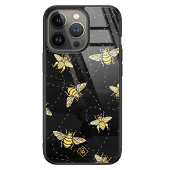 Casimoda iPhone 13 Pro glazen hardcase - Bee yourself