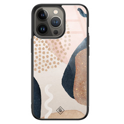 Casimoda iPhone 13 Pro glazen hardcase - Abstract dots