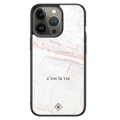 Casimoda iPhone 13 Pro glazen hardcase - C'est la vie