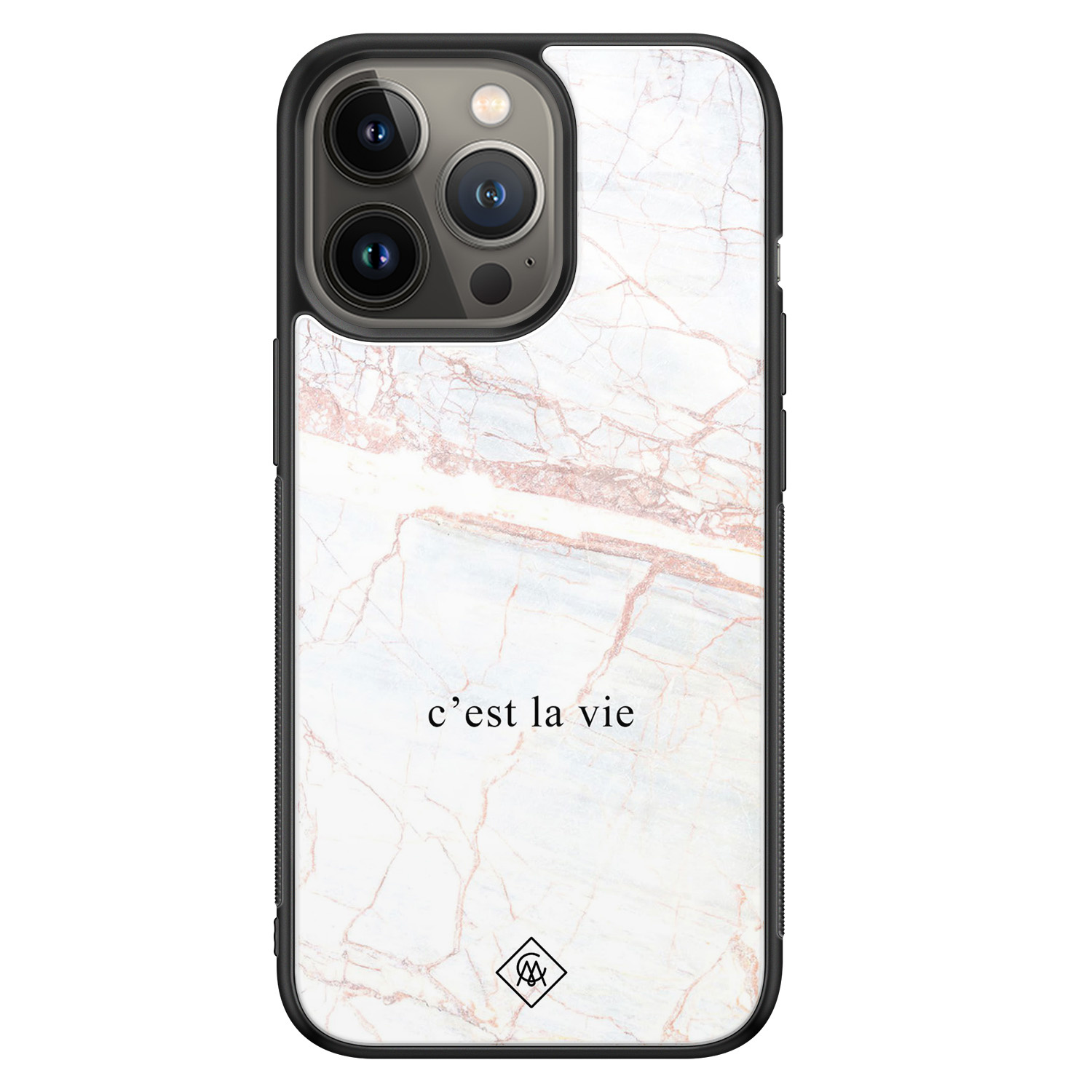 iPhone 13 Pro glazen hardcase - C&apos;est la vie