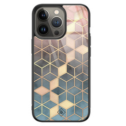 Casimoda iPhone 13 Pro glazen hardcase - Cubes art