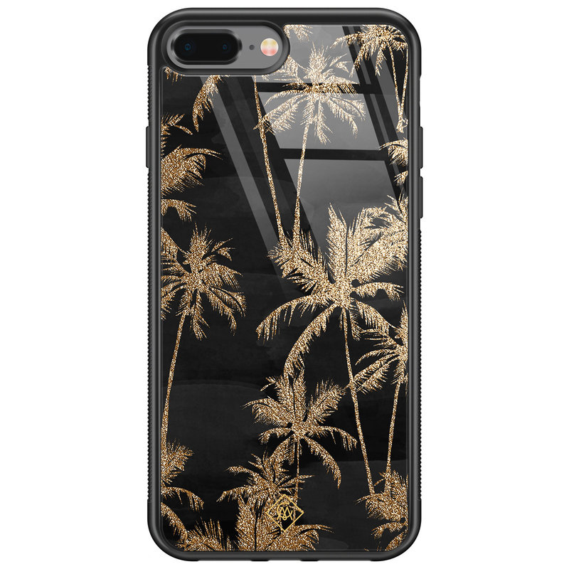 Casimoda iPhone 8 Plus/7 Plus glazen hardcase - Palmbomen