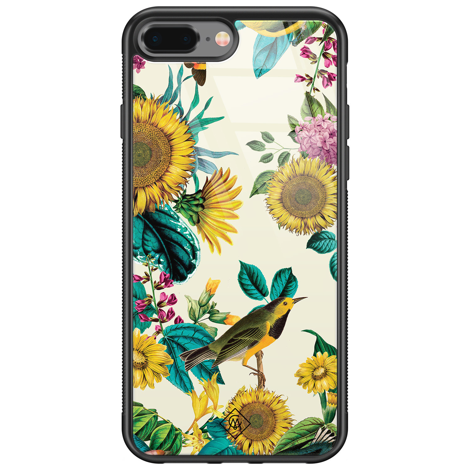 iPhone 8 Plus 7 Plus glazen hardcase Sunflowers