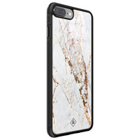 Casimoda iPhone 8 Plus/7 Plus glazen hardcase - Marmer goud
