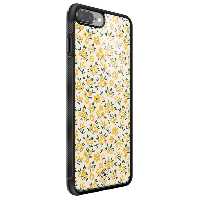 Casimoda iPhone 8 Plus/7 Plus glazen hardcase - Yellow garden