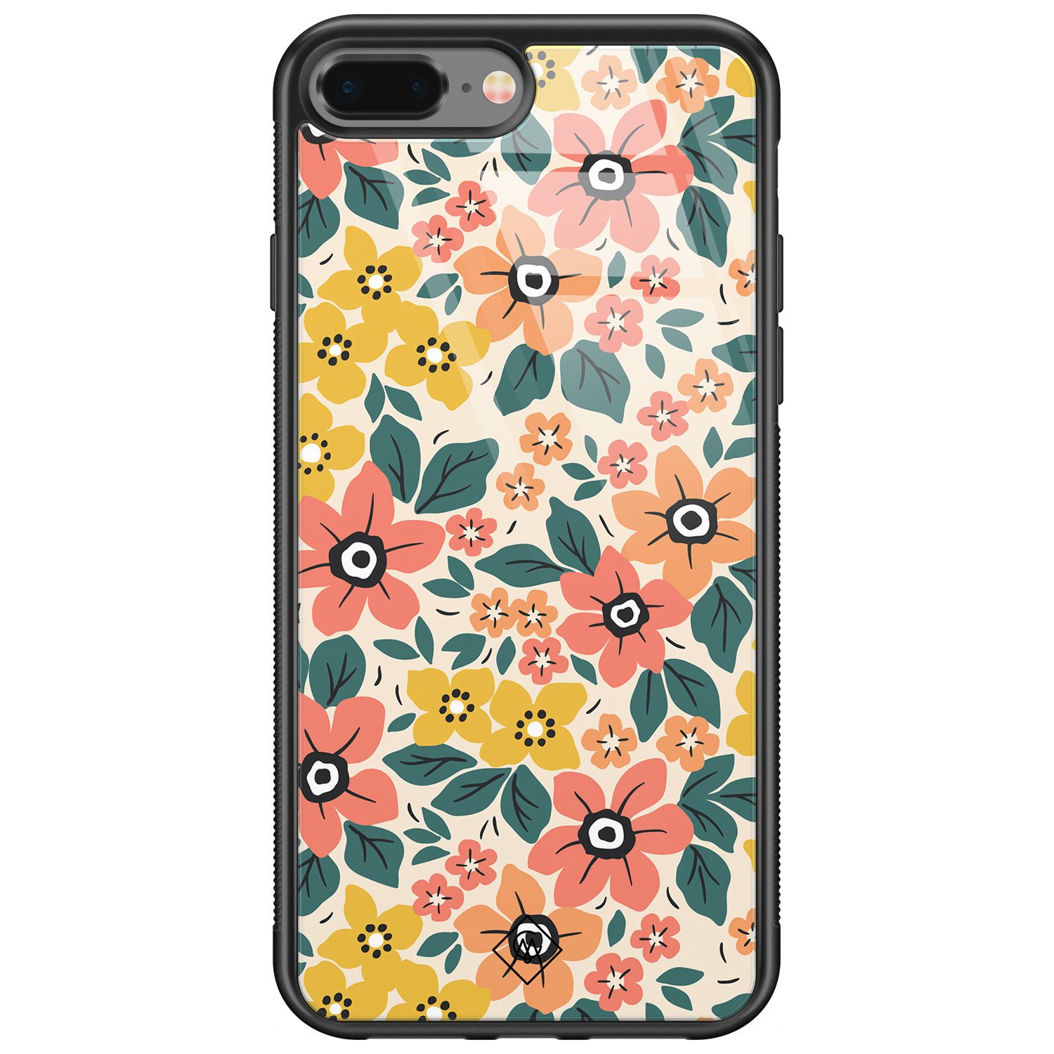 iPhone 8 Plus/7 Plus glazen hardcase - Blossom