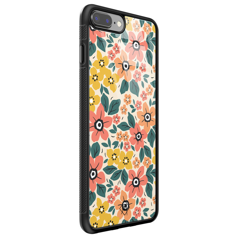 Casimoda iPhone 8 Plus/7 Plus glazen hardcase - Blossom