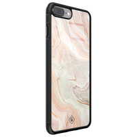 Casimoda iPhone 8 Plus/7 Plus glazen hardcase - Marmer waves