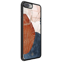 Casimoda iPhone 8 Plus/7 Plus glazen hardcase - Abstract terracotta