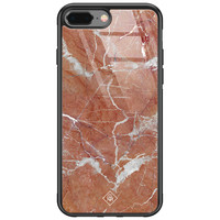 Casimoda iPhone 8 Plus/7 Plus glazen hardcase - Marble sunkissed