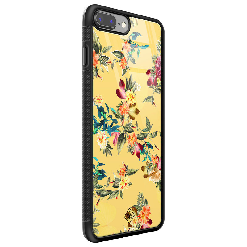 Casimoda iPhone 8 Plus/7 Plus glazen hardcase - Florals for days