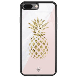 Casimoda iPhone 8 Plus/7 Plus glazen hardcase - Ananas