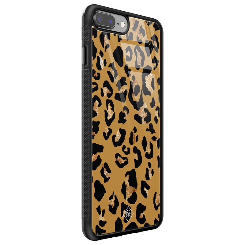 Casimoda iPhone 8 Plus/7 Plus glazen hardcase - Jungle wildcat