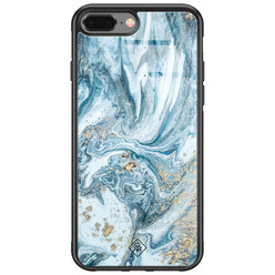 Casimoda iPhone 8 Plus/7 Plus glazen hardcase - Marble sea