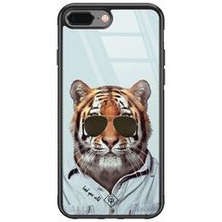 Casimoda iPhone 8 Plus/7 Plus glazen hardcase - Tijger wild