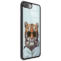 Casimoda iPhone 8 Plus/7 Plus glazen hardcase - Tijger wild
