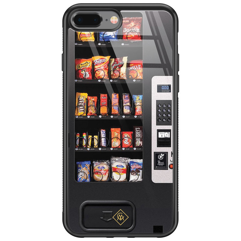 Casimoda iPhone 8 Plus/7 Plus glazen hardcase - Snoepautomaat