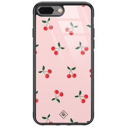 Casimoda iPhone 8 Plus/7 Plus glazen hardcase - Kersjes