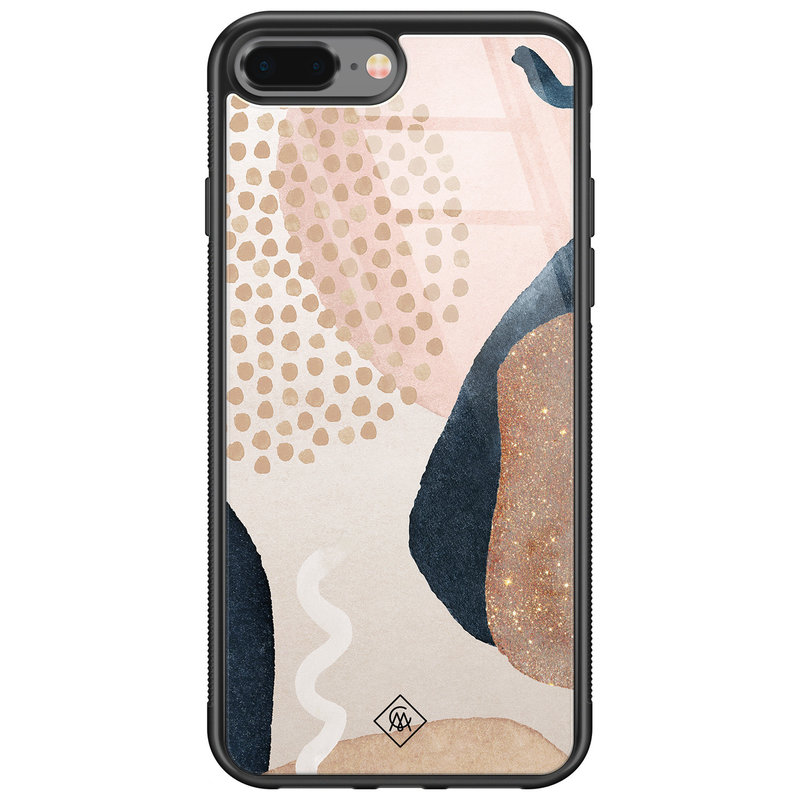 Casimoda iPhone 8 Plus/7 Plus glazen hardcase - Abstract dots