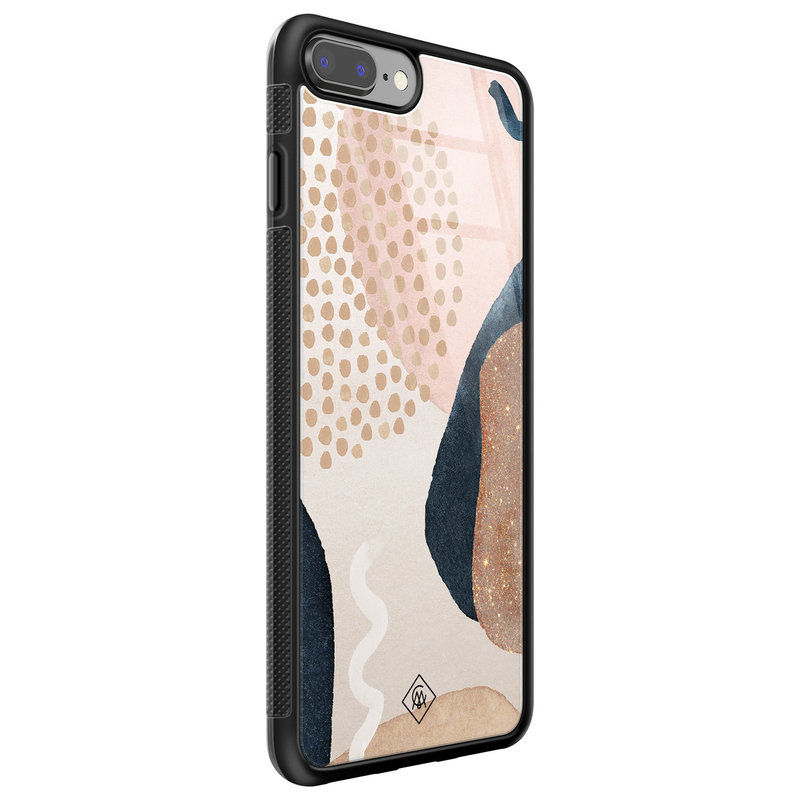 Casimoda iPhone 8 Plus/7 Plus glazen hardcase - Abstract dots