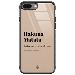 Casimoda iPhone 8 Plus/7 Plus glazen hardcase - Hakuna Matata