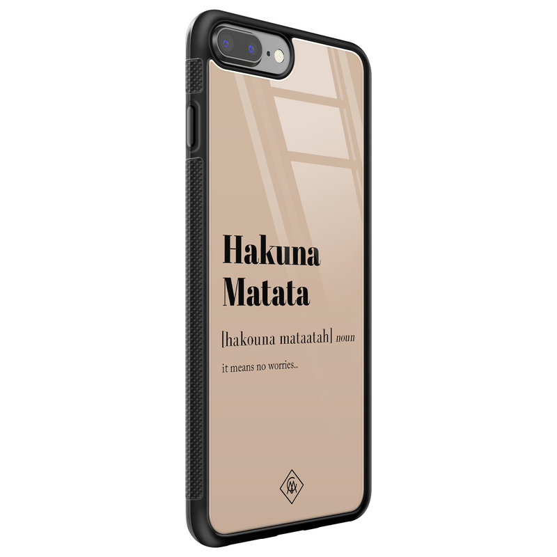 Casimoda iPhone 8 Plus/7 Plus glazen hardcase - Hakuna Matata