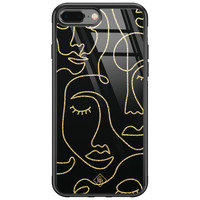 Casimoda iPhone 8 Plus/7 Plus glazen hardcase - Abstract faces