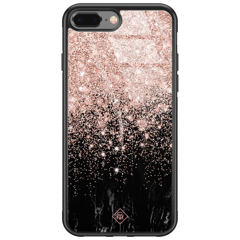 Casimoda iPhone 8 Plus/7 Plus glazen hardcase - Marmer twist