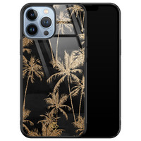 Casimoda iPhone 13 Pro Max glazen hardcase - Palmbomen