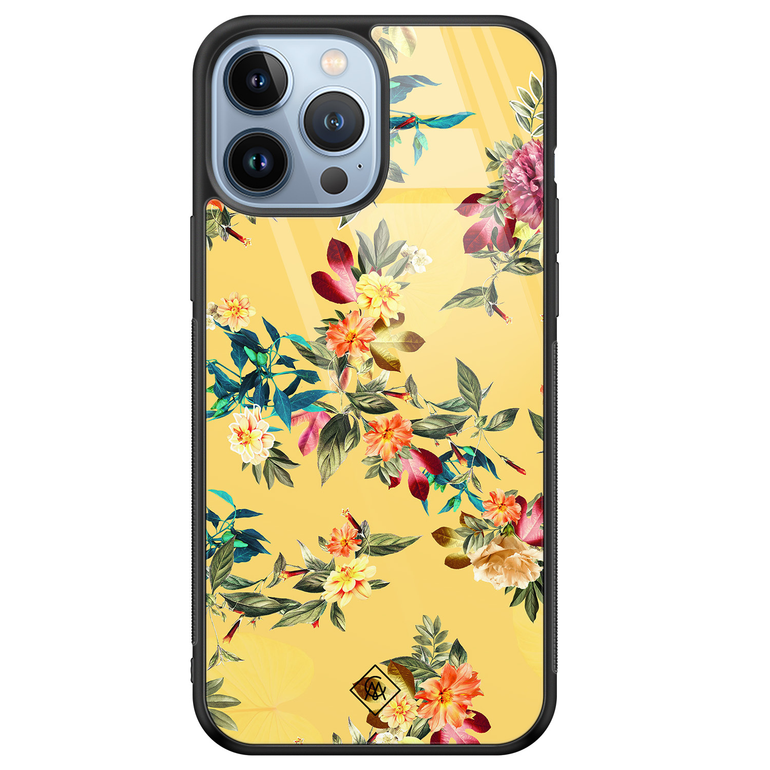 iPhone 13 Pro Max glazen hardcase Florals for days