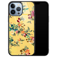 Casimoda iPhone 13 Pro Max glazen hardcase - Florals for days