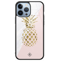 Casimoda iPhone 13 Pro Max glazen hardcase - Ananas