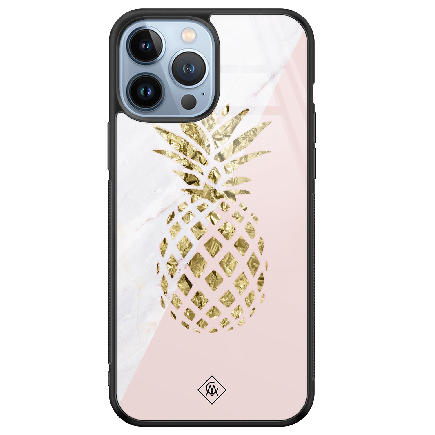 iPhone 13 Pro Max glazen hardcase Ananas