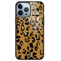 Casimoda iPhone 13 Pro Max glazen hardcase - Jungle wildcat