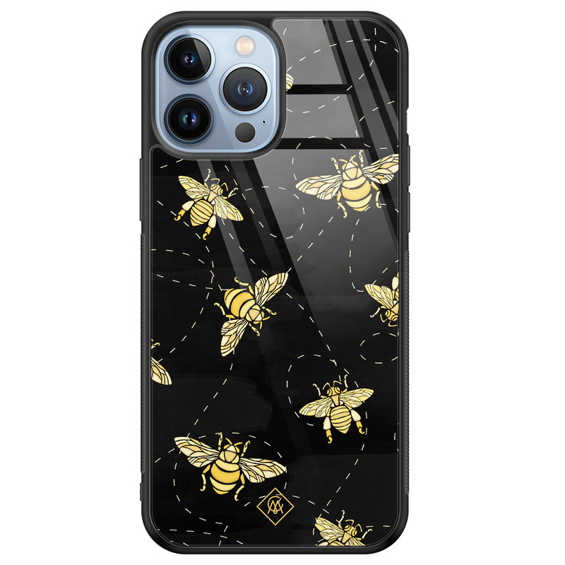 Casimoda iPhone 13 Pro Max glazen hardcase - Bee yourself