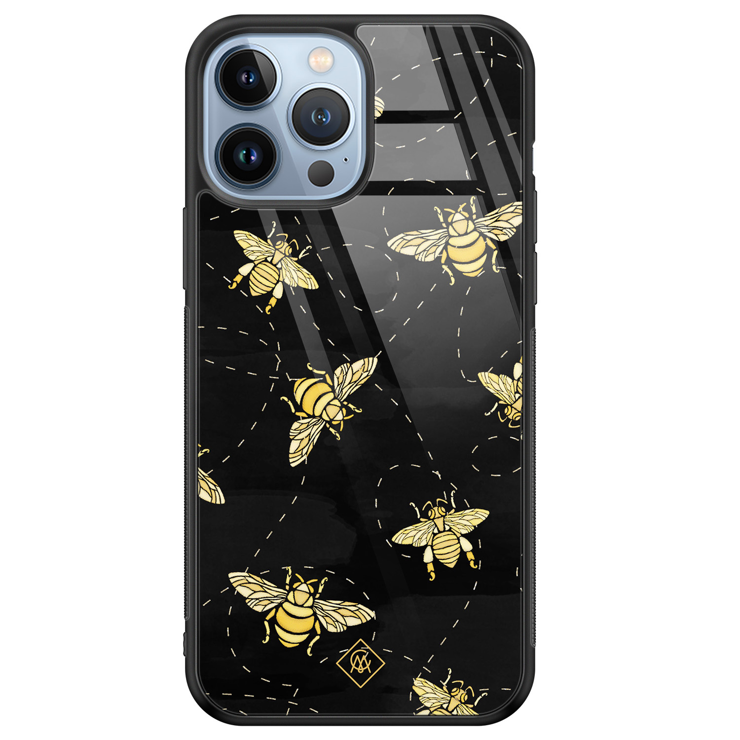 iPhone 13 Pro Max glazen hardcase - Bee yourself