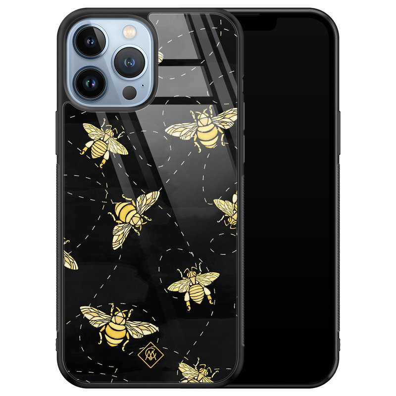 Casimoda iPhone 13 Pro Max glazen hardcase - Bee yourself