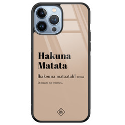 Casimoda iPhone 13 Pro Max glazen hardcase - Hakuna Matata