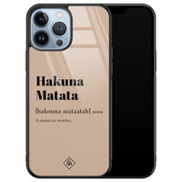 Casimoda iPhone 13 Pro Max glazen hardcase - Hakuna Matata